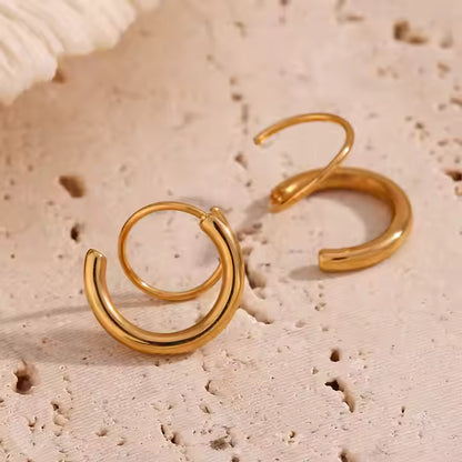 Diva Twina Hoops Light - 18K Gold Anti-Tarnish