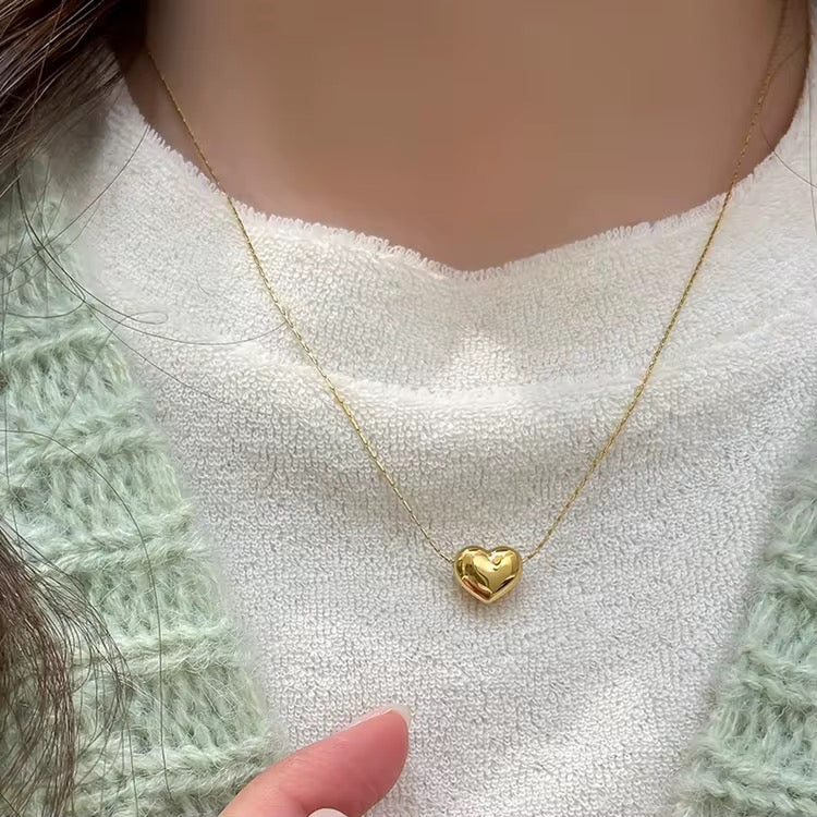 Emma Heart Necklace - 18K Gold Anti-Tarnish