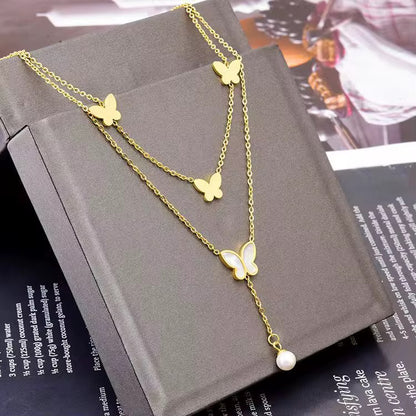 Suzy Butterfly Necklace - 18K Gold Anti-Tarnish