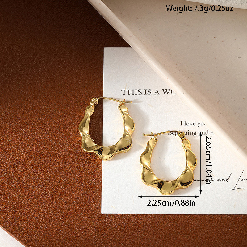 Gemma Luxe Hoops – 18K Gold Anti-Tarnish