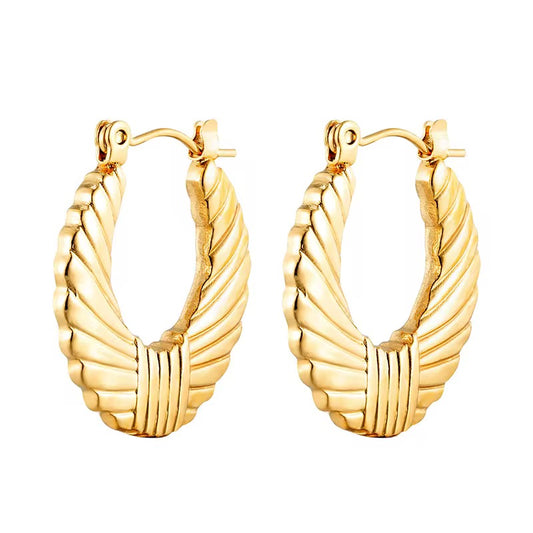 Kira Soleil Hoops – 18K Gold Anti-Tarnish