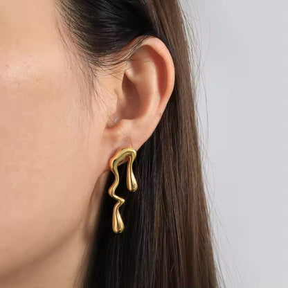 Jayla Drop Earrings – 18K Gold Plated, Anti-Tarnish