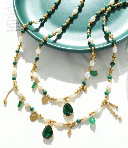 Hanna Verde Necklace - 18K Gold Anti-Tarnish