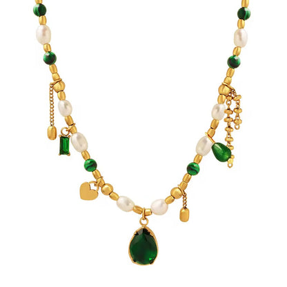 Hanna Verde Necklace - 18K Gold Anti-Tarnish