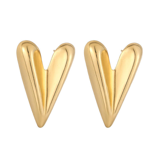 Jimena heart earrings – 18K Gold Anti-Tarnish