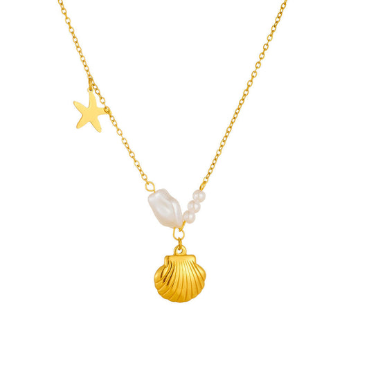 Juno Ocean Bloom Necklace - 18K Gold Anti-Tarnish