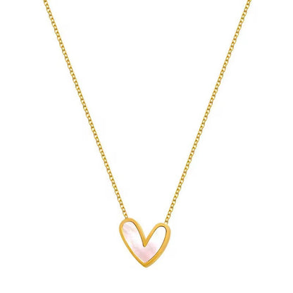 Lily Heart Necklace - 18K Gold Anti-Tarnish