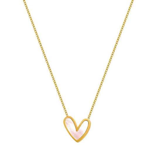 Lily Heart Necklace - 18K Gold Anti-Tarnish