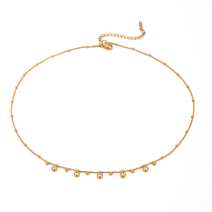 Multi-Diamond Chain Necklace - 18K Gold Anti-Tarnish
