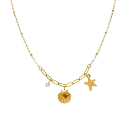 Oceana Shell Necklace - 18K Gold Anti-Tarnish