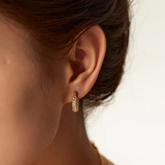 Tiya Dainty Hoops - 18K Gold Anti-Tarnish