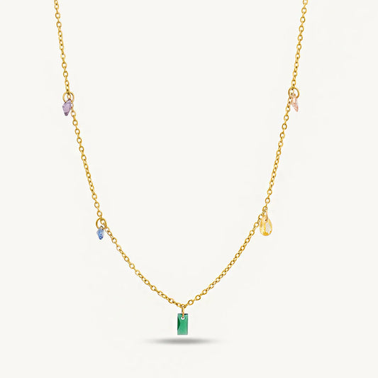 Prism Drop Necklace - 18K Gold Anti-Tarnish