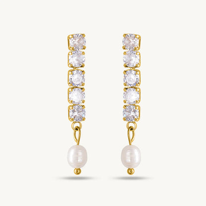 Scarlett Zirconia Earrrings - 18K Gold Anti-Tarnish