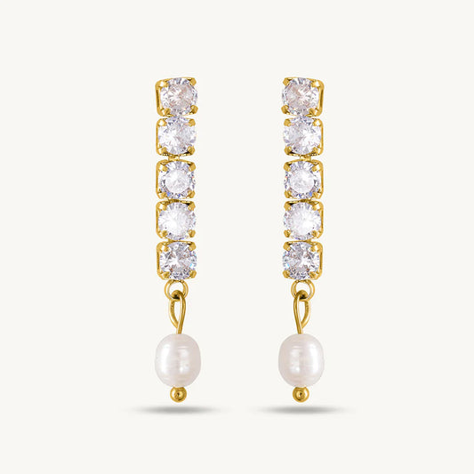 Scarlett Zirconia Earrrings - 18K Gold Anti-Tarnish