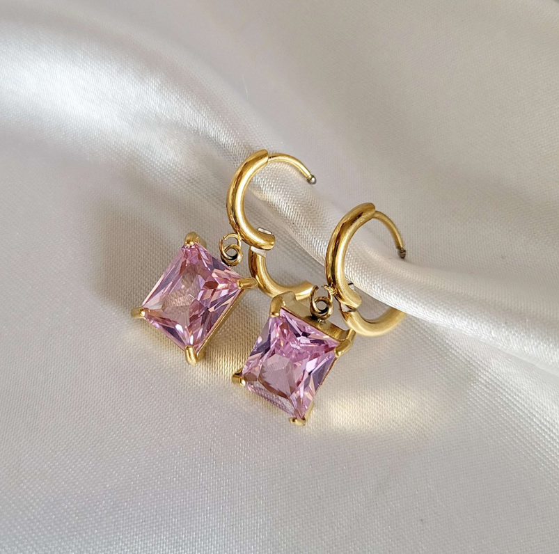 Olivia Rosa Hoops– 18K Gold Anti-Tarnish