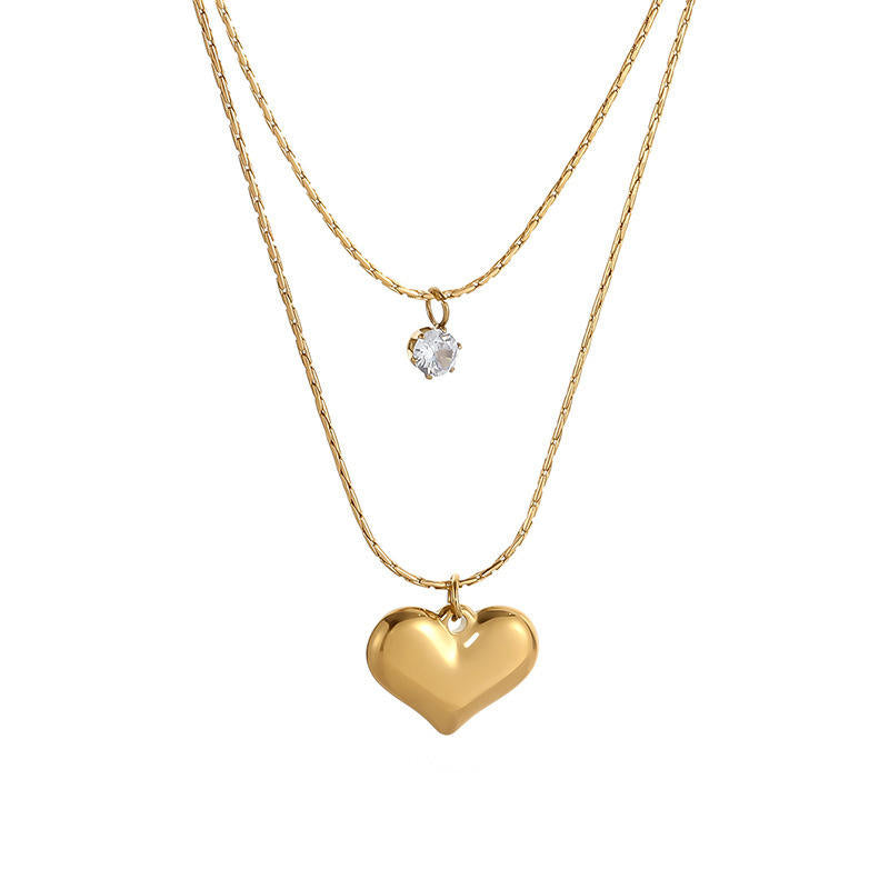 Selene Heart Necklace - 18K Gold Anti-Tarnish