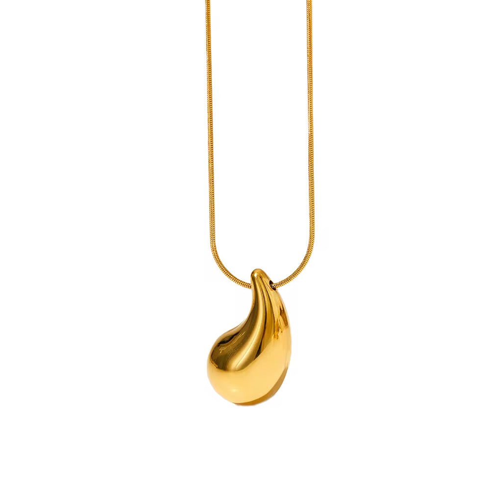 Sia Tear Drop Necklace - 18K Gold Anti-Tarnish