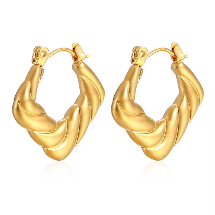 Solara Radiance Hoops - 18K Gold Anti-Tarnish