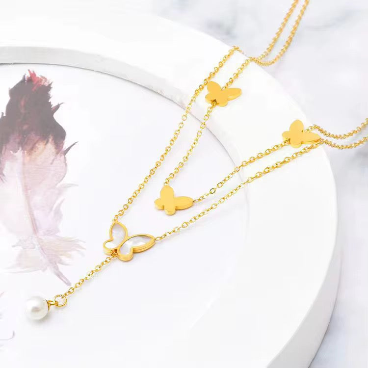 Suzy Butterfly Necklace - 18K Gold Anti-Tarnish