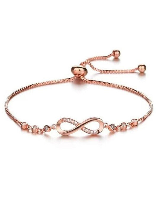 Infinity Rose Gold Bracelet - 18K Gold Anti-Tarnish