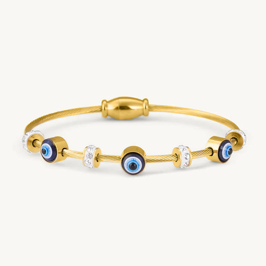 Evil Eye Bracelet – 18K Gold Anti-Tarnish