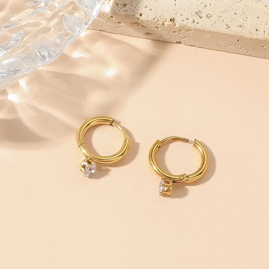 Tiana Radiance Hoop Earrings - 18K Gold Anti-Tarnish