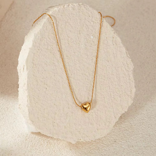 Tina Heart Luxe Necklace - 18K Gold Anti-Tarnish