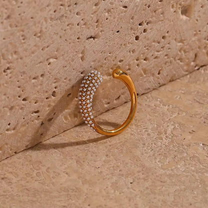 Amanda Cuff Ring – 18K Gold Anti-Tarnish