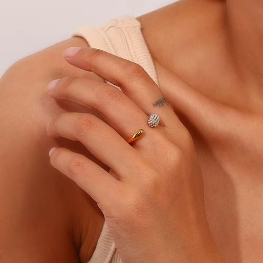 Amanda Cuff Ring – 18K Gold Anti-Tarnish