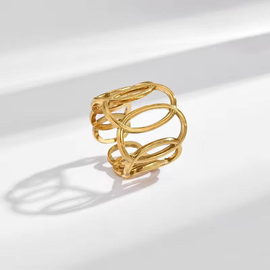 Ashlyn Chunky ring- 18K Gold Anti-Tarnish