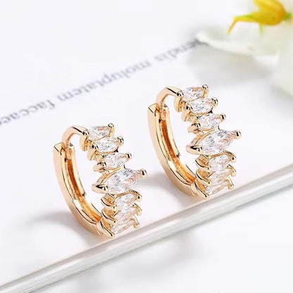Navya Rosegold huggies- 18K Gold Anti-Tarnish