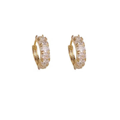 Navya Rosegold huggies- 18K Gold Anti-Tarnish