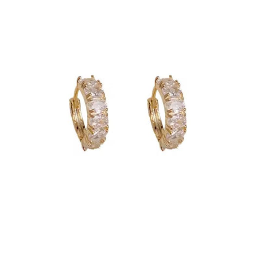 Navya Rosegold huggies- 18K Gold Anti-Tarnish