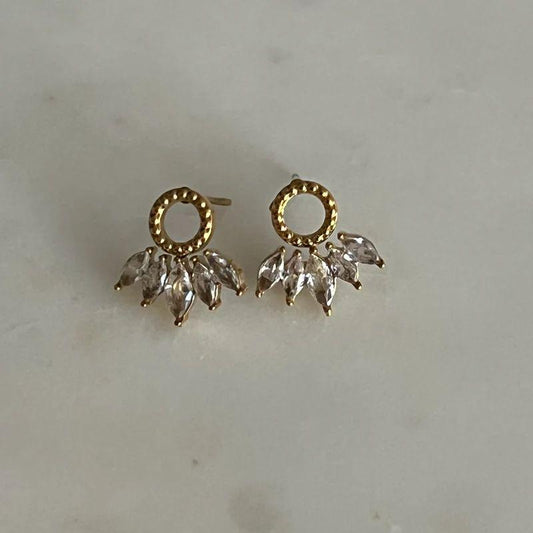 Tara Flower Earrings - 18K Gold Anti-Tarnish