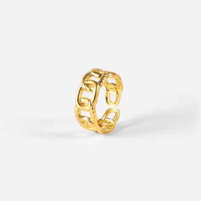 Bhavya Cuff ring- 18K Gold Anti-Tarnish