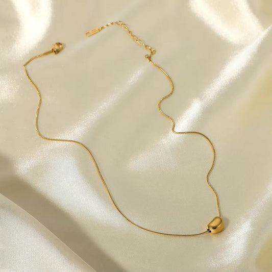 Disha Bean Heart Necklace - 18K Gold Anti-Tarnish