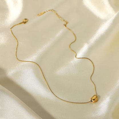 Disha Bean Heart Necklace - 18K Gold Anti-Tarnish