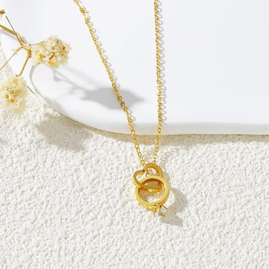 Liora Promise Necklace – 18K Gold Anti-Tarnish
