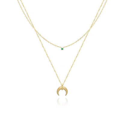 Lyra Moonlight Necklace – 18K Gold Anti-Tarnish
