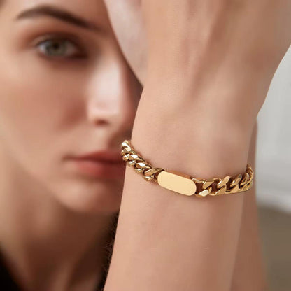 Bar Chain Bracelet – 18K Gold Anti-Tarnish