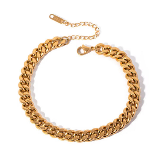 Chunky Chain Bracelet – 18K Gold Anti-Tarnish