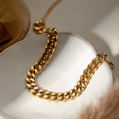 Chunky Chain Bracelet – 18K Gold Anti-Tarnish