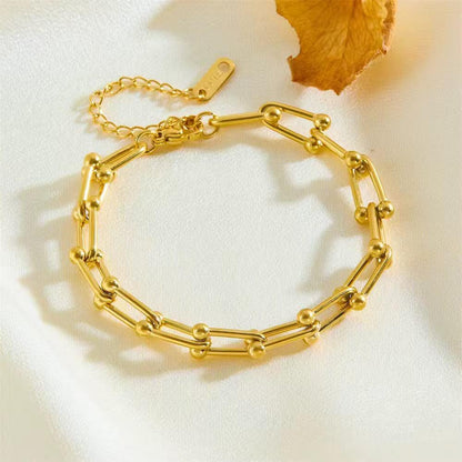 Link Chain Bracelet – 18K Gold Anti-Tarnish