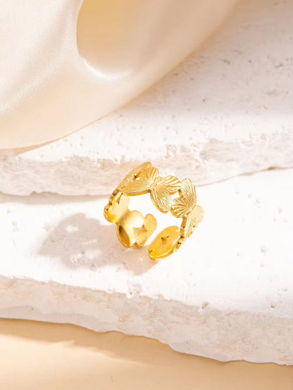 Neriah Flower ring- 18K Gold Anti-Tarnish
