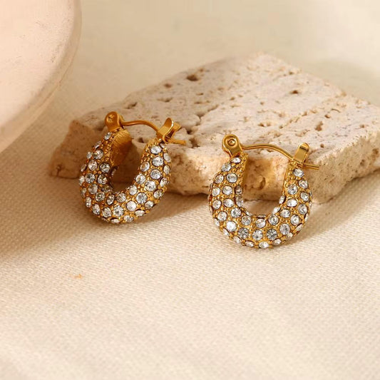 Tiya Dainty Hoops - 18K Gold Anti-Tarnish