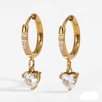 Anaya Radiance Hoops – 18K Gold Plated with Zirconia Accents