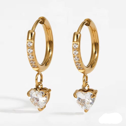 Anaya Radiance Hoops – 18K Gold Plated with Zirconia Accents