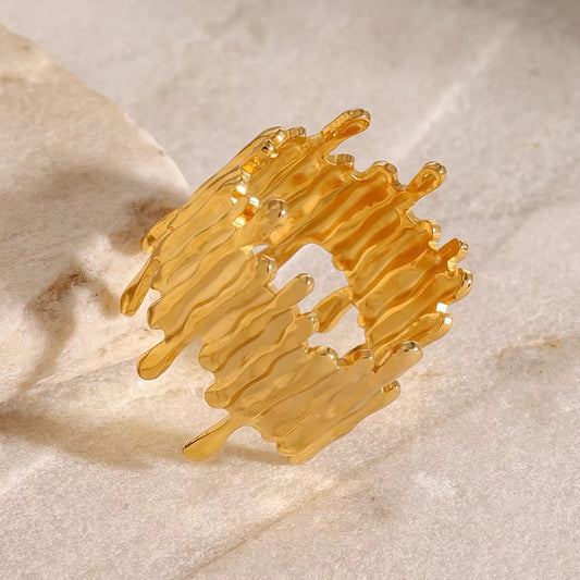 Zaria Drip Ring - 18K Gold Anti-Tarnish