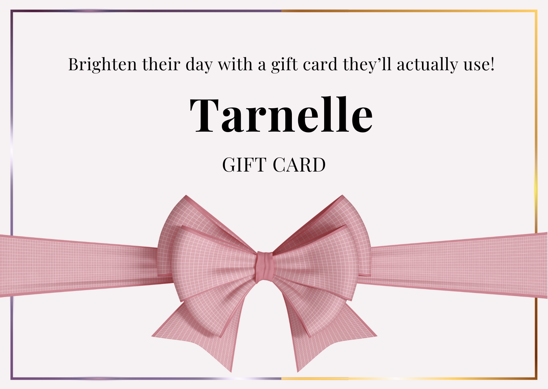 tarnelle gift card